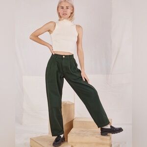 Emerald green size small big bud press trousers